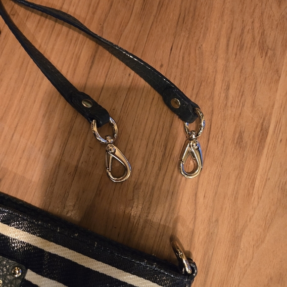 Kate Spade Black and White Striped Crossbody Bag - Picture 10 of 11